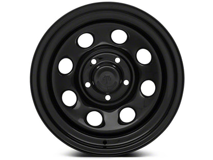 Mammoth 8 Black Steel Wheel; 15x10; -45mm Offset (84-01 Jeep Cherokee XJ)