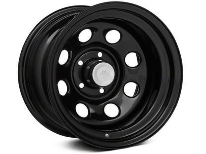 Mammoth 8 Black Steel Wheel; 15x8; -19mm Offset (84-01 Jeep Cherokee XJ)