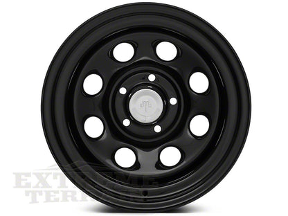 Mammoth 8 Black Steel Wheel; 15x8; -19mm Offset (84-01 Jeep Cherokee XJ)