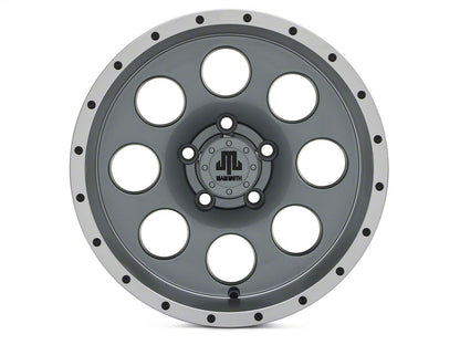Mammoth 8 Simulated Beadlock Style Anthracite Wheel; 15x8; -19mm Offset (84-01 Jeep Cherokee XJ)