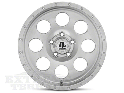 Mammoth 8 Simulated Beadlock Style Polished Wheel; 15x8; -19mm Offset (84-01 Jeep Cherokee XJ)