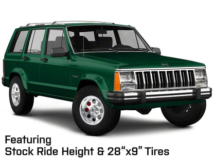 Mammoth 8 Simulated Beadlock Style Polished Wheel; 15x8; -19mm Offset (84-01 Jeep Cherokee XJ)