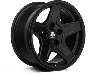 Mammoth Boulder Black Wheel; 16x8; 0mm Offset (84-01 Jeep Cherokee XJ)
