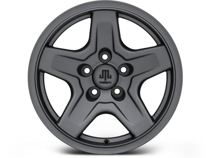 Mammoth Boulder Charcoal Wheel; 16x8; 0mm Offset (84-01 Jeep Cherokee XJ)