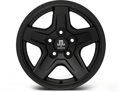 Mammoth Boulder Matte Black Wheel; 15x8; -19mm Offset (84-01 Jeep Cherokee XJ)