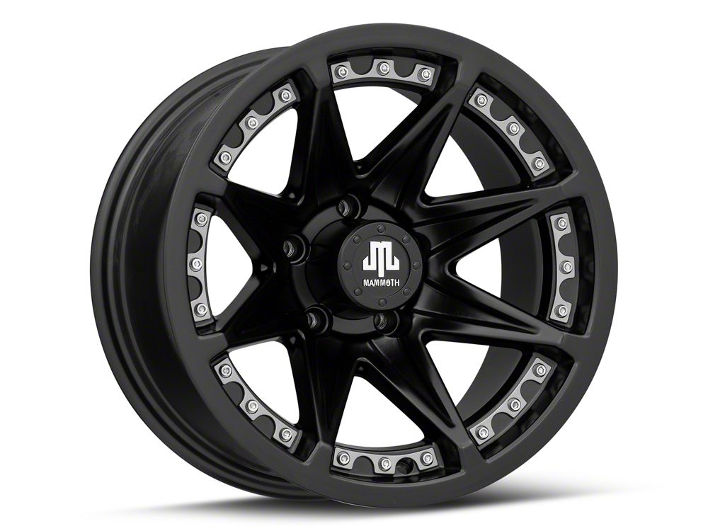 Mammoth Type 88 Matte Black Wheel; 15x8; -20mm Offset (84-01 Jeep Cherokee XJ)